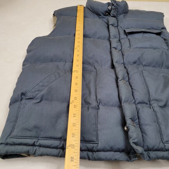Old Navy Puffer Vest Mens Size XL Blue Snap Zip VTG Y2K Marty Mcfly Insulated - Picture 9 of 13